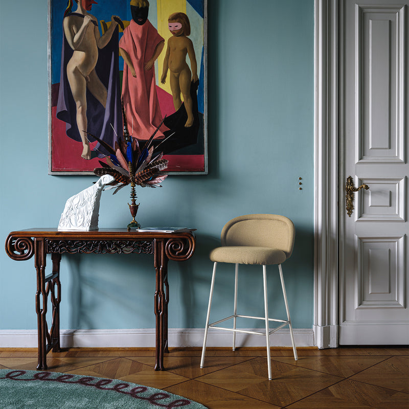freifrau | ona kitchen stool 65cm | riga marine + black frame