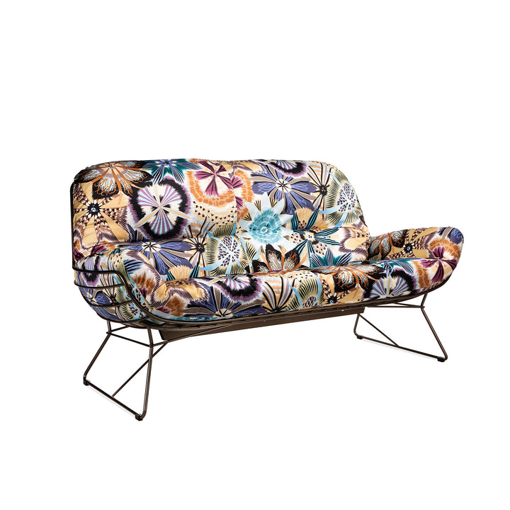 freifrau | leyasol outdoor lounge couch | lopi beldi + grey white frame 160cm