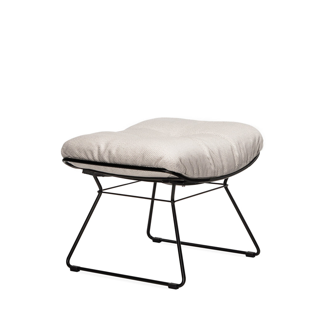 freifrau | leyasol outdoor ottoman | lopi ash + black frame