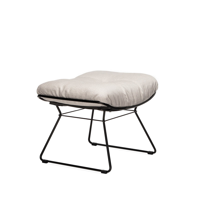 freifrau | leyasol outdoor ottoman | lopi ash + black frame