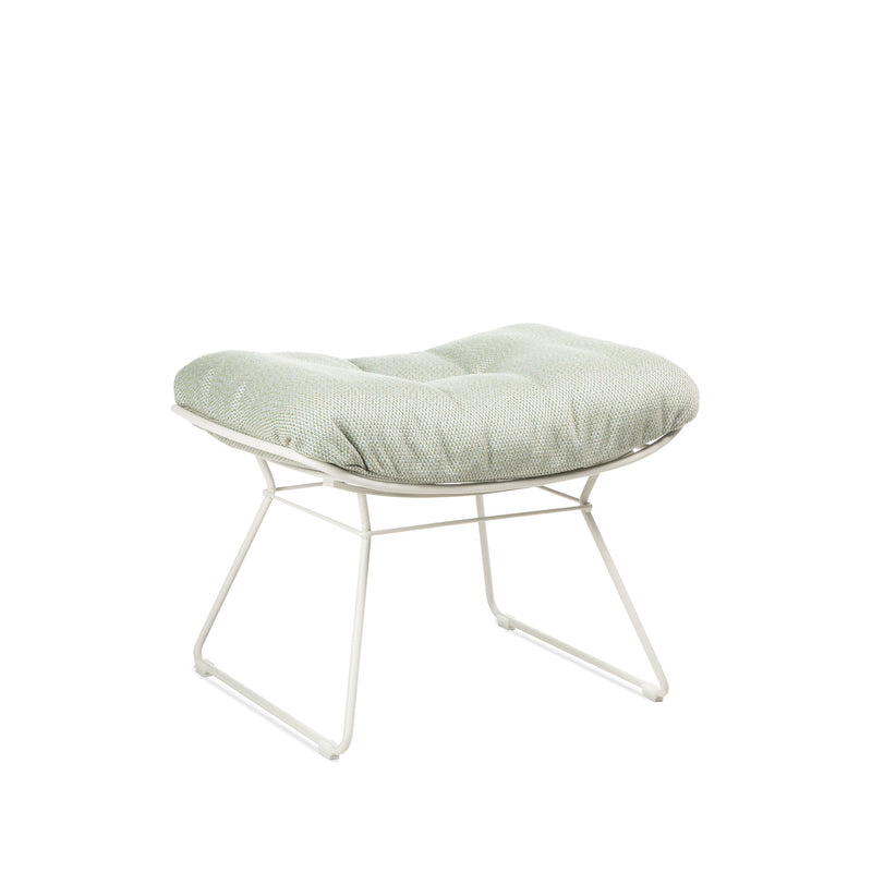 freifrau | leyasol outdoor ottoman | lopi beldi + traffic white frame