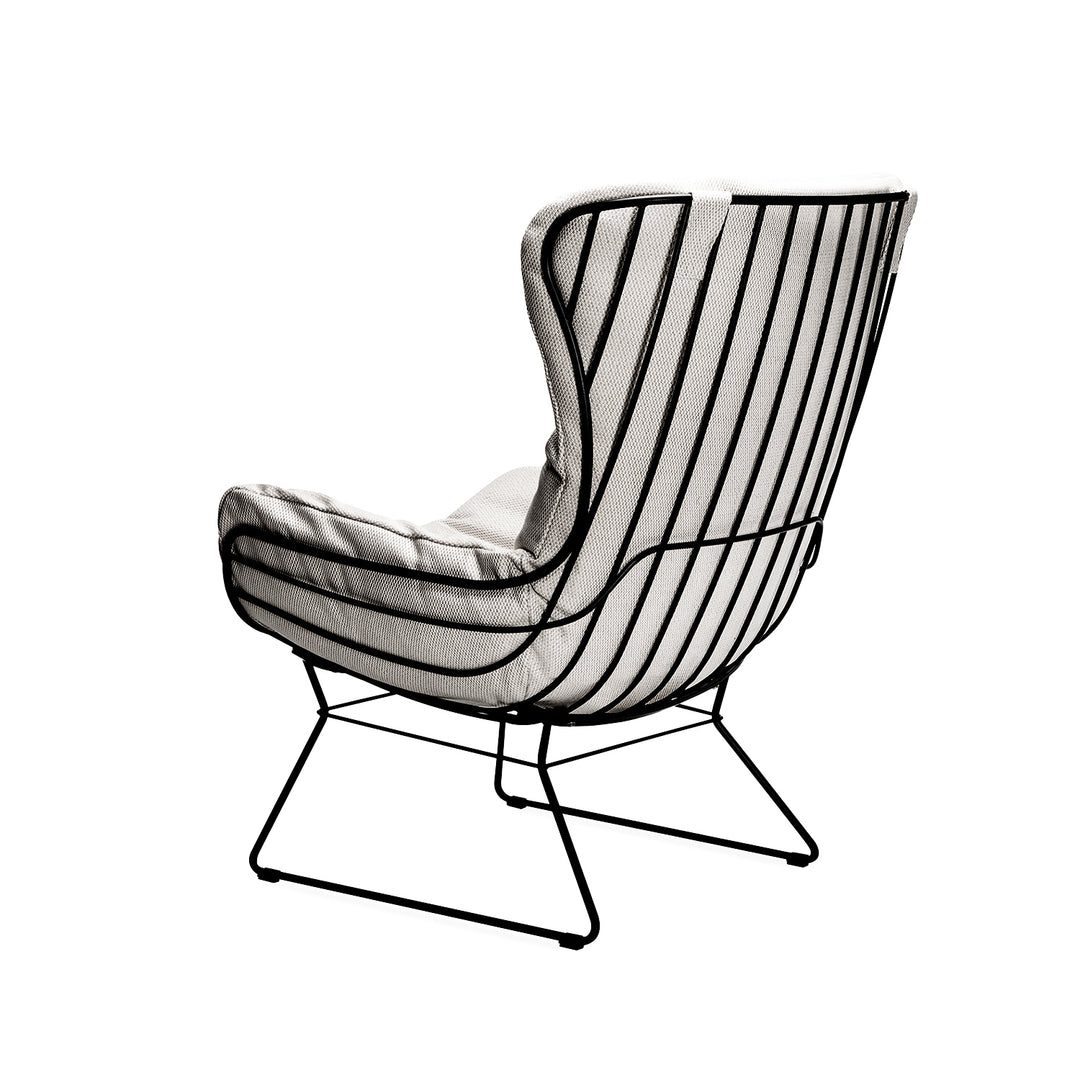 freifrau | leyasol outdoor wingback chair | lopi ash + black frame