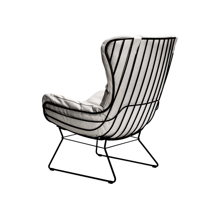 freifrau | leyasol outdoor wingback chair | lopi ash + black frame