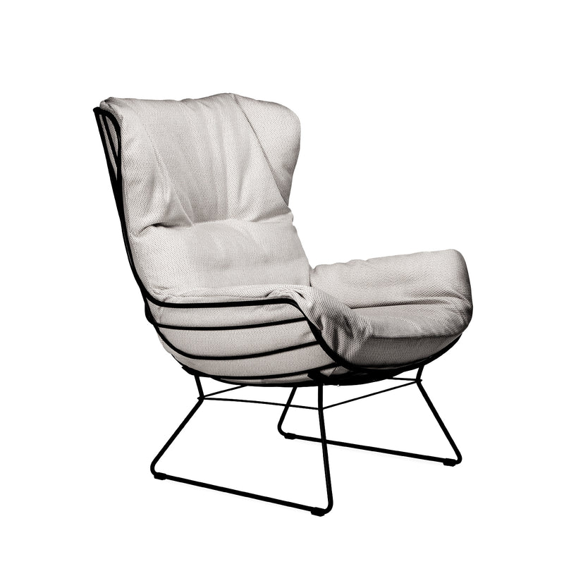 freifrau | leyasol outdoor wingback chair | lopi ash + black frame
