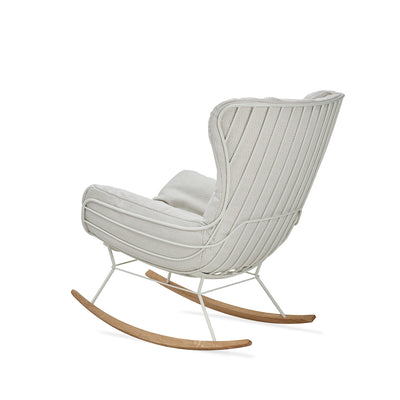 freifrau | leyasol outdoor wingback rocking chair | lopi beldi + grey white frame