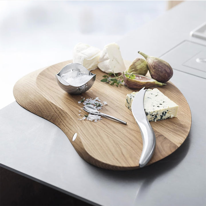 georg jensen | forma cheeseboard & all round cheeseknife | oak wood