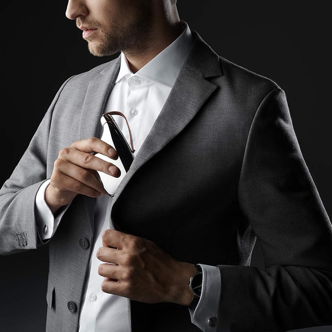 georg jensen | sky hip flask 0.15L + card game - leather | bundle