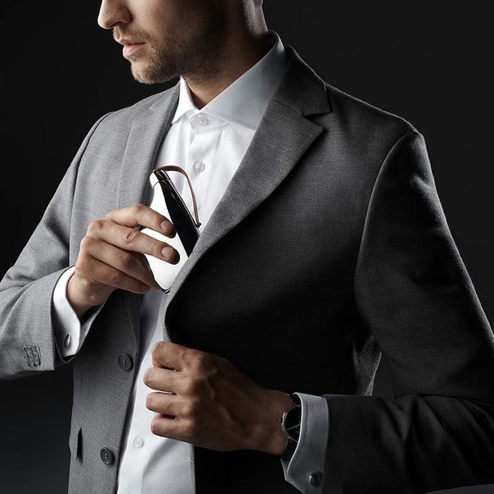 georg jensen | sky hip flask 0.15L + card game - leather | bundle