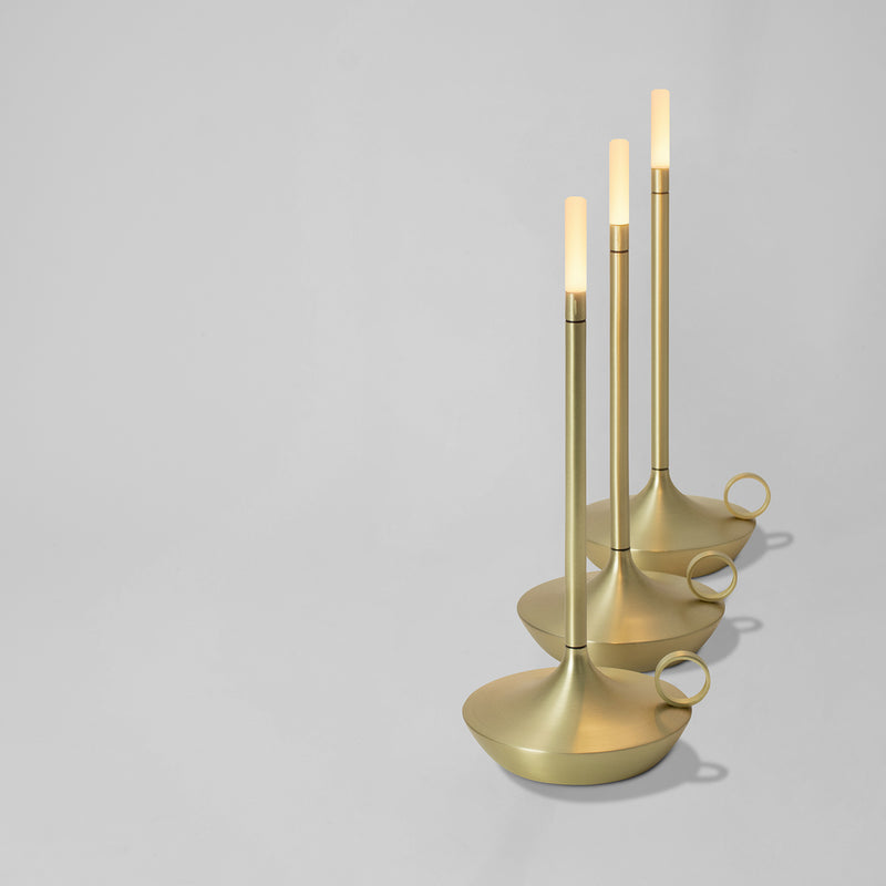 graypants | wick portable table lamp | brass 26cm