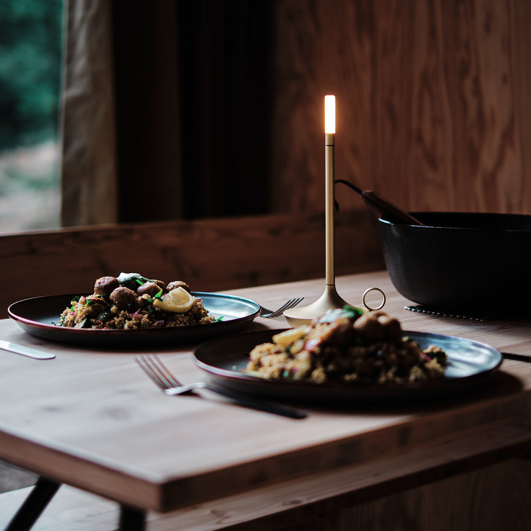 graypants | wick portable table lamp | brass 26cm