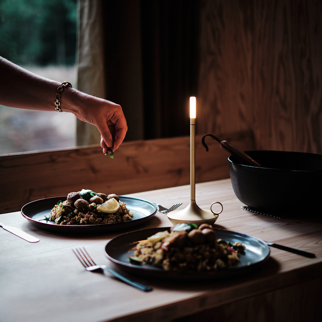 graypants | wick portable table lamp | brass 26cm