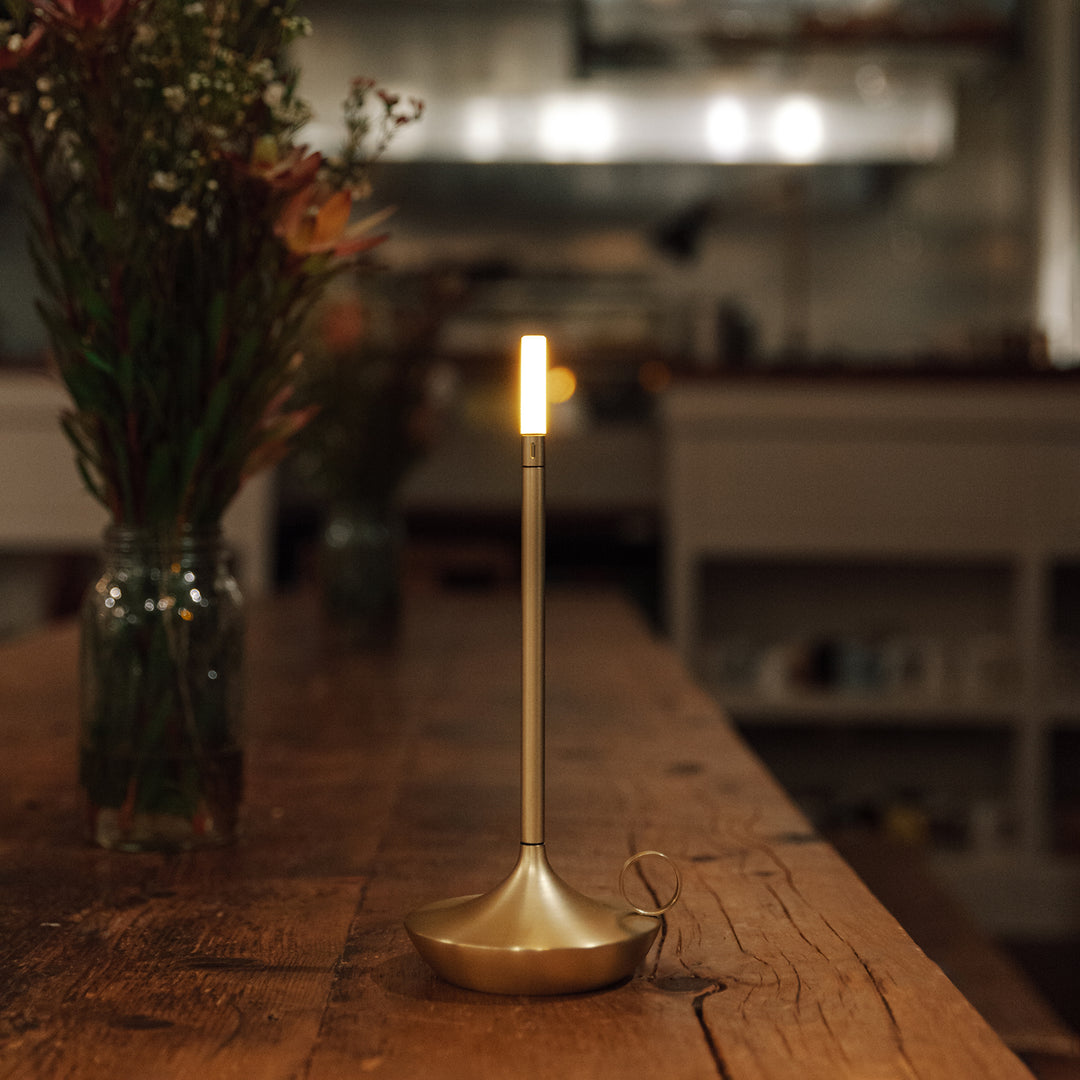 graypants | wick portable table lamp | brass 26cm