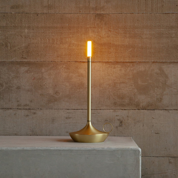 graypants | wick portable table lamp | brass 26cm