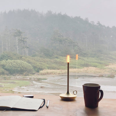 graypants | wick portable table lamp | brass 26cm