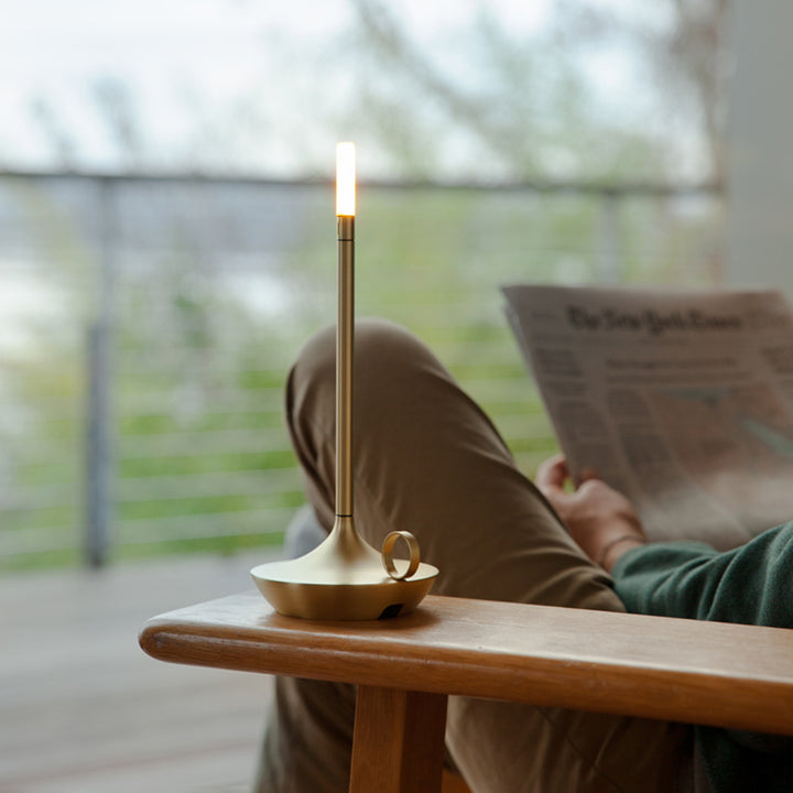 graypants | wick portable table lamp | brass 26cm