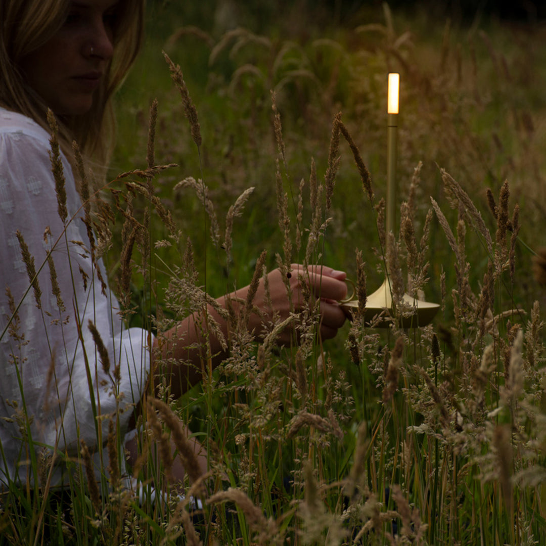 graypants | wick portable table lamp | brass 26cm