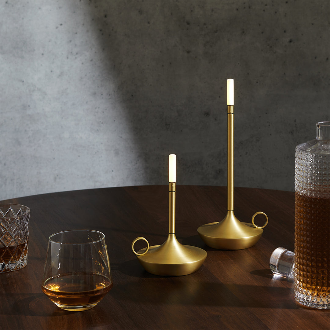 graypants | wick portable table lamp | brass 26cm