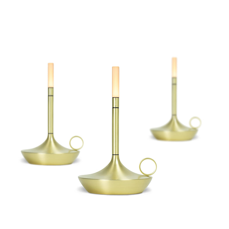 graypants | wick portable table lamp | brass 16.5cm
