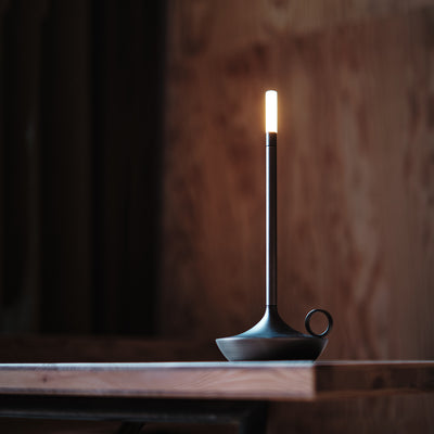graypants | wick portable table lamp | graphite 26cm