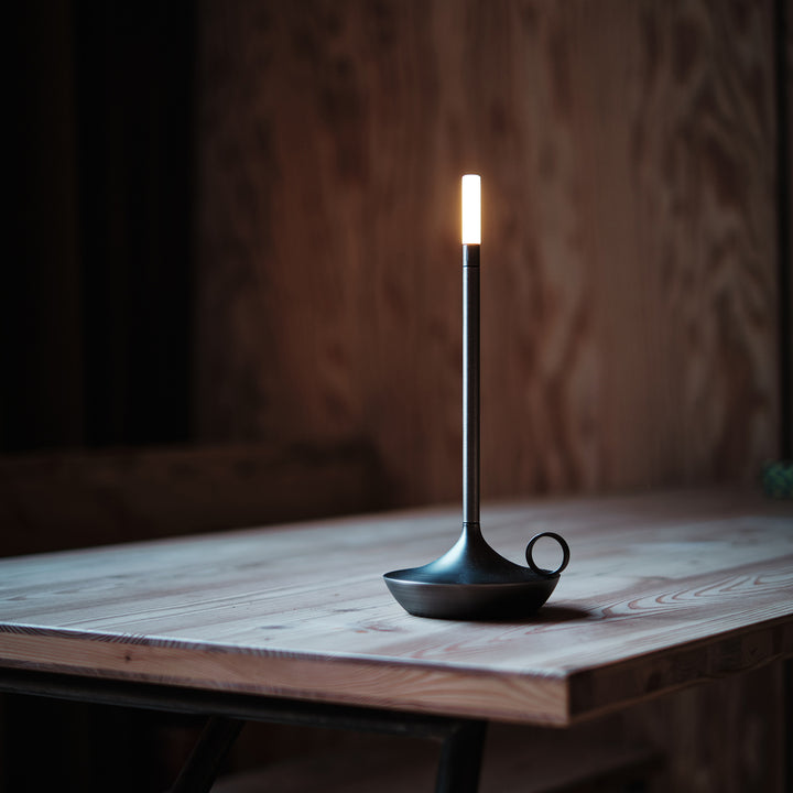 graypants | wick portable table lamp | graphite 26cm