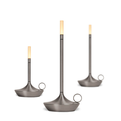 graypants | wick portable table lamp | graphite 16.5cm