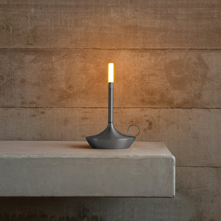 graypants | wick portable table lamp | graphite 16.5cm