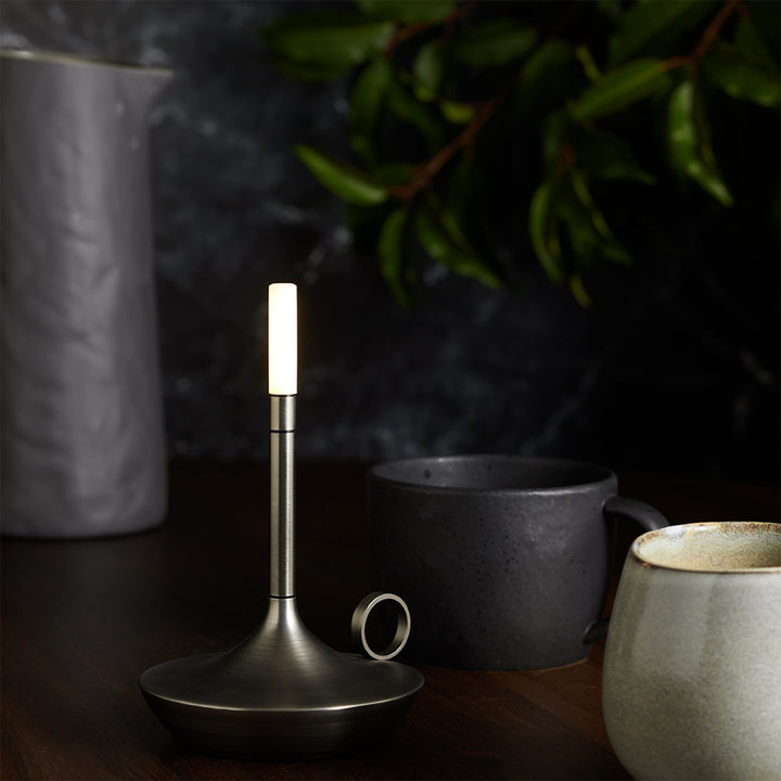 graypants | wick portable table lamp | graphite 16.5cm