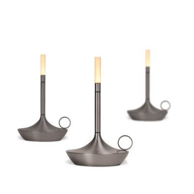 graypants | wick portable table lamp | graphite 16.5cm