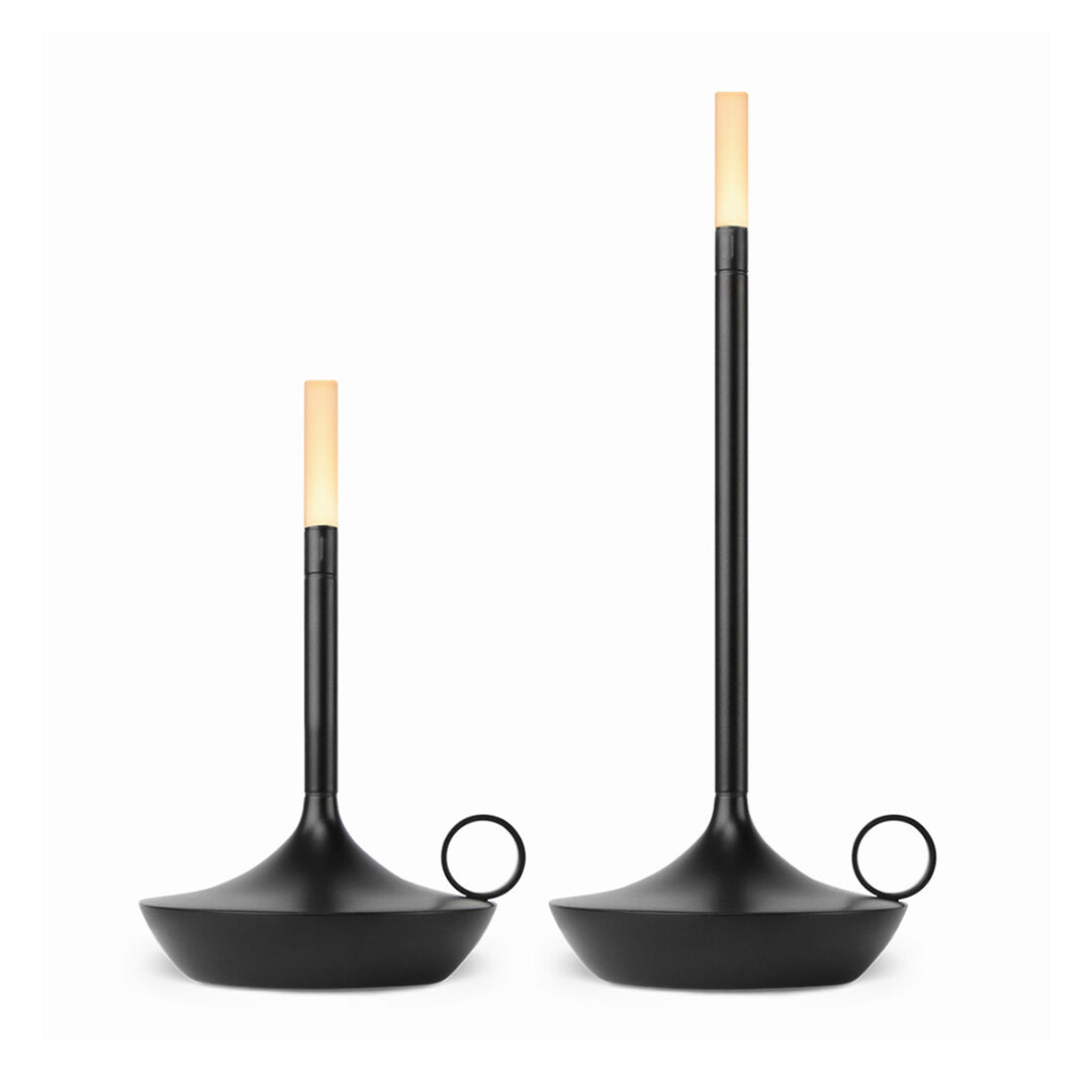 graypants | wick portable table lamp | black 16cm