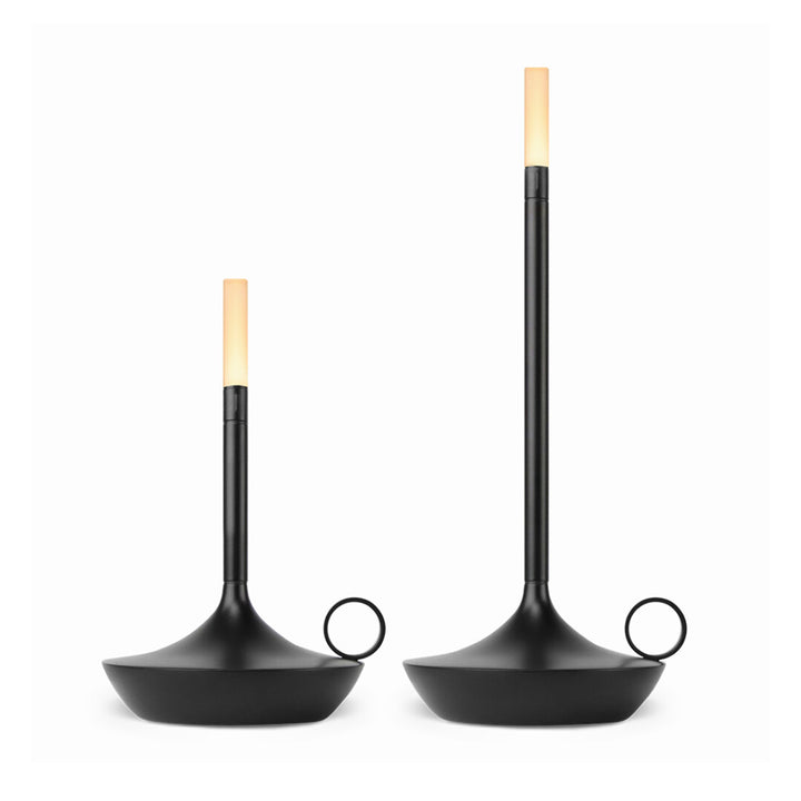 graypants | wick portable table lamp | black 16cm