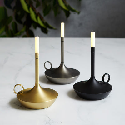 graypants | wick portable table lamp | graphite 16.5cm