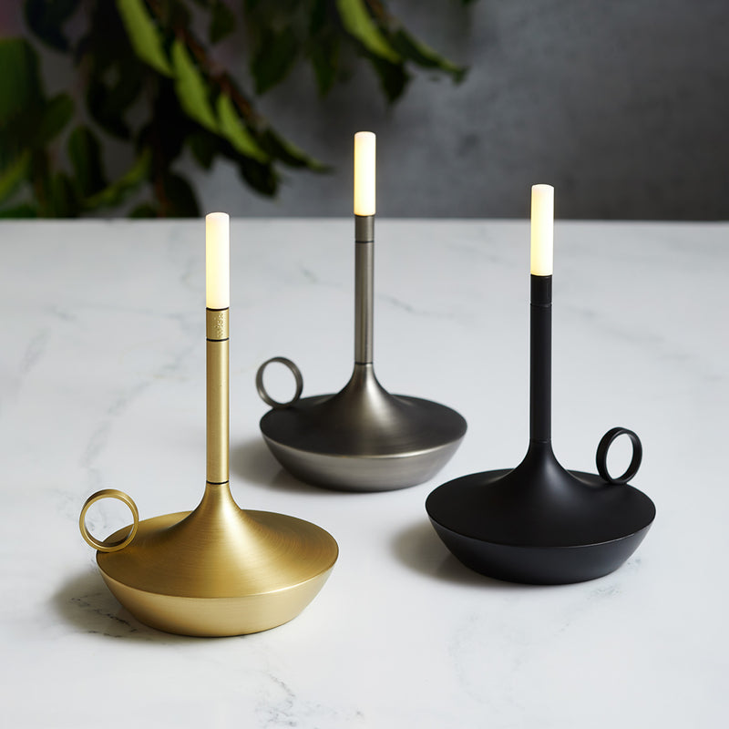 graypants | wick portable table lamp | graphite 16.5cm