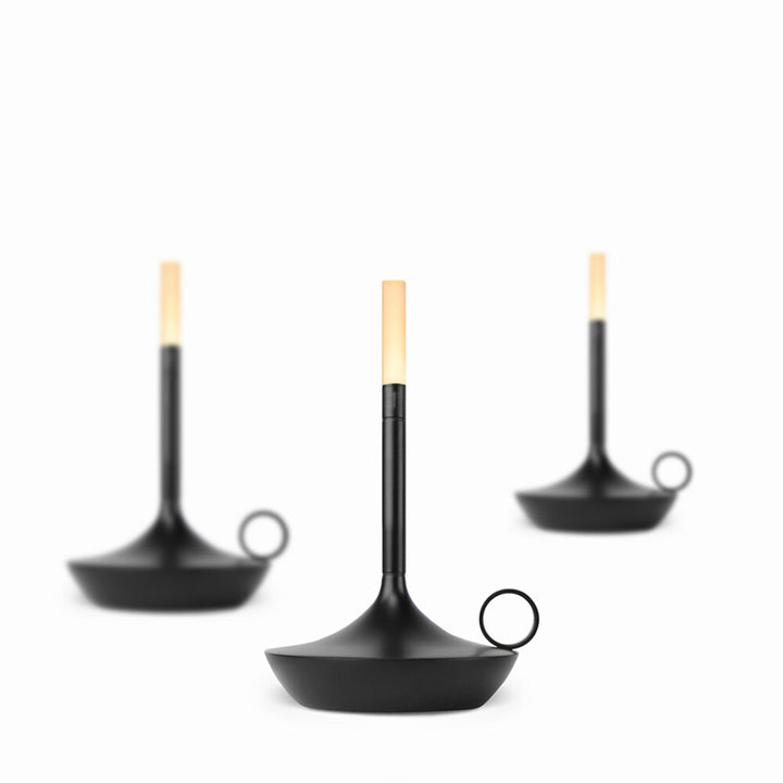 graypants | wick portable table lamp | black 16cm