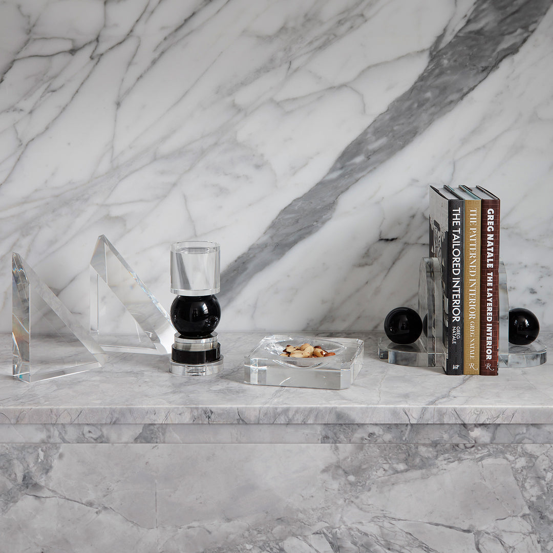 greg natale | blitz crystal bookend set - DC