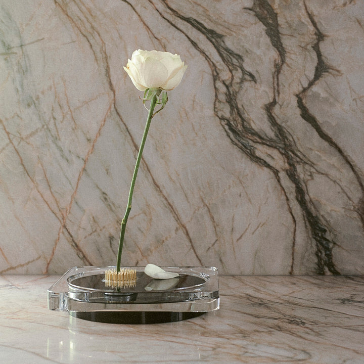 greg natale | ALTO | crystal bowl - clear + black onyx