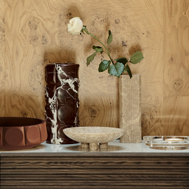 greg natale | OPERETTA | forte marble vase | merlot