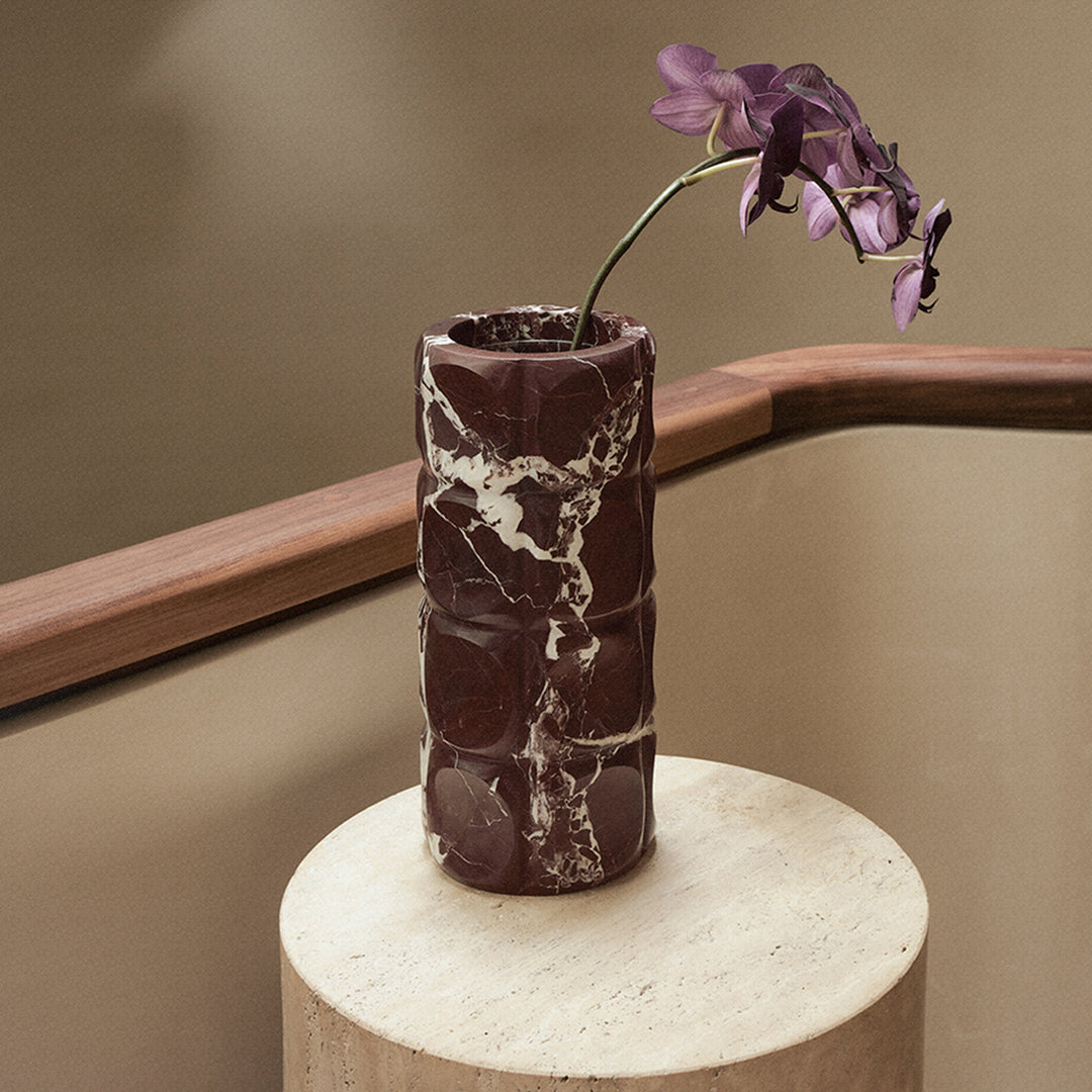 greg natale | OPERETTA | forte marble vase | merlot