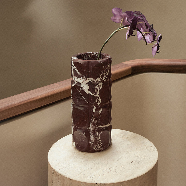 greg natale | OPERETTA | forte marble vase | merlot