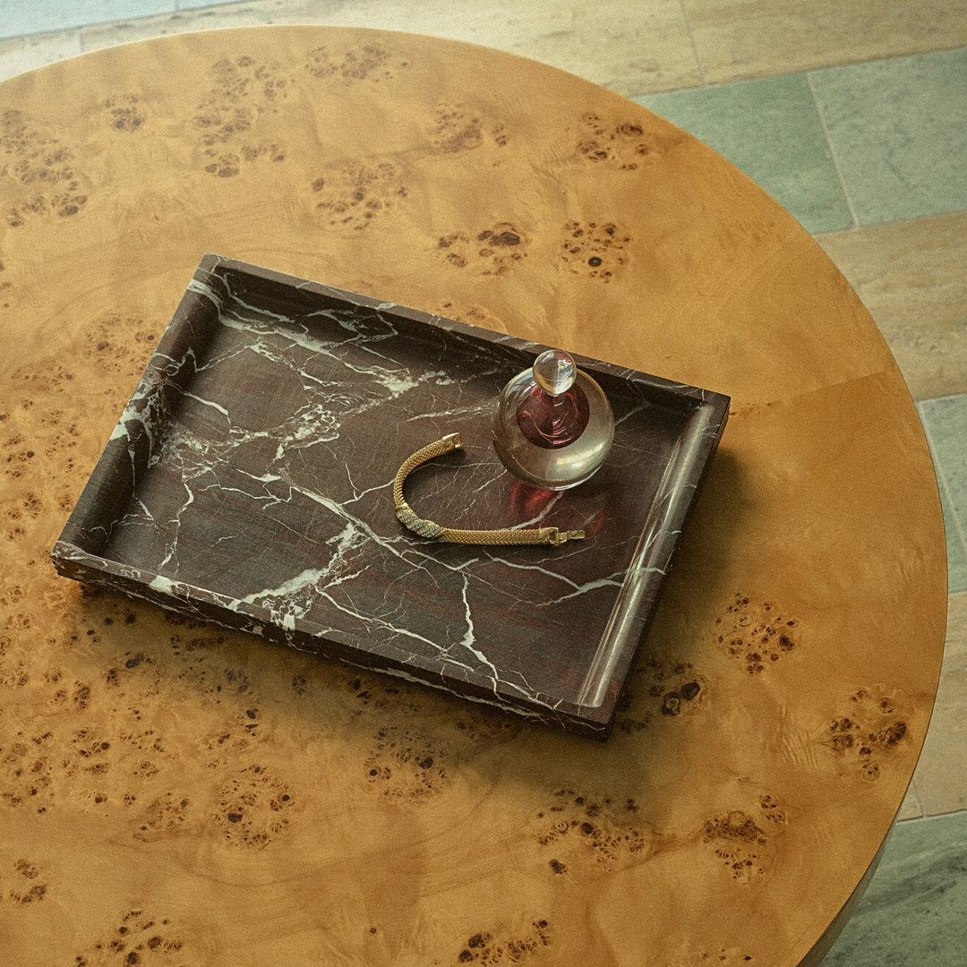 greg natale | OPERETTA | celesta marble tray | merlot