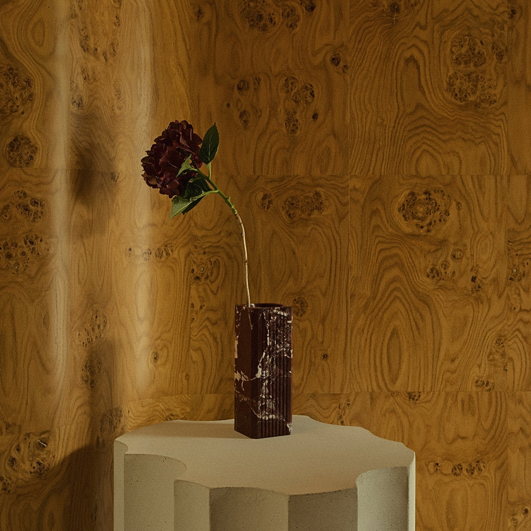 greg natale | OPERETTA | celesta marble vase | merlot
