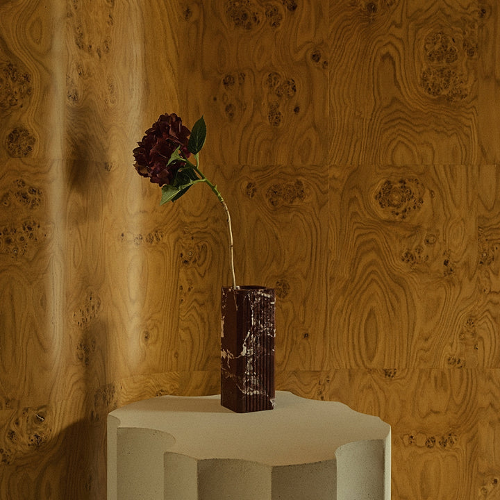 greg natale | OPERETTA | celesta marble vase | merlot