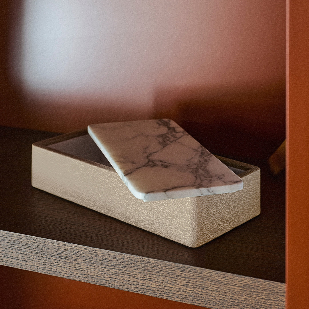 greg natale | OPERETTA | palco box | white + arabescato