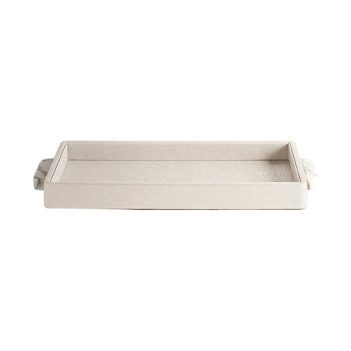 greg natale | OPERETTA | palco shagreen tray | white + arabescato
