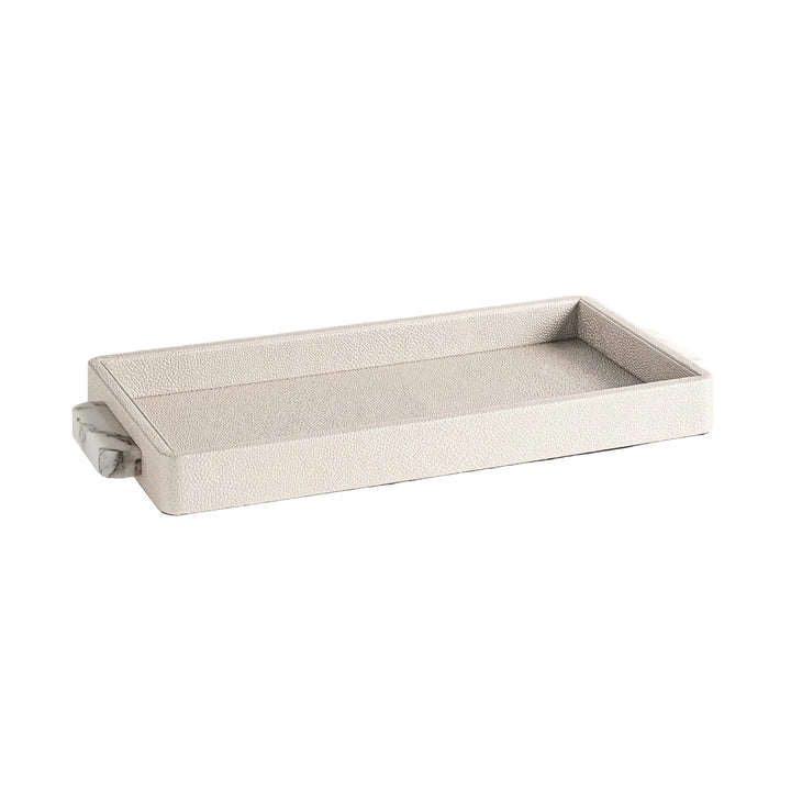 greg natale | OPERETTA | palco shagreen tray | white + arabescato