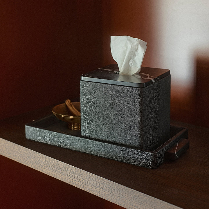 greg natale | OPERETTA | palco tissue box | black + nero