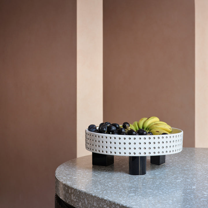 greg natale | billy bowl | white + silver - DC