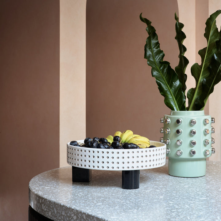 greg natale | billy bowl | white + silver - DC