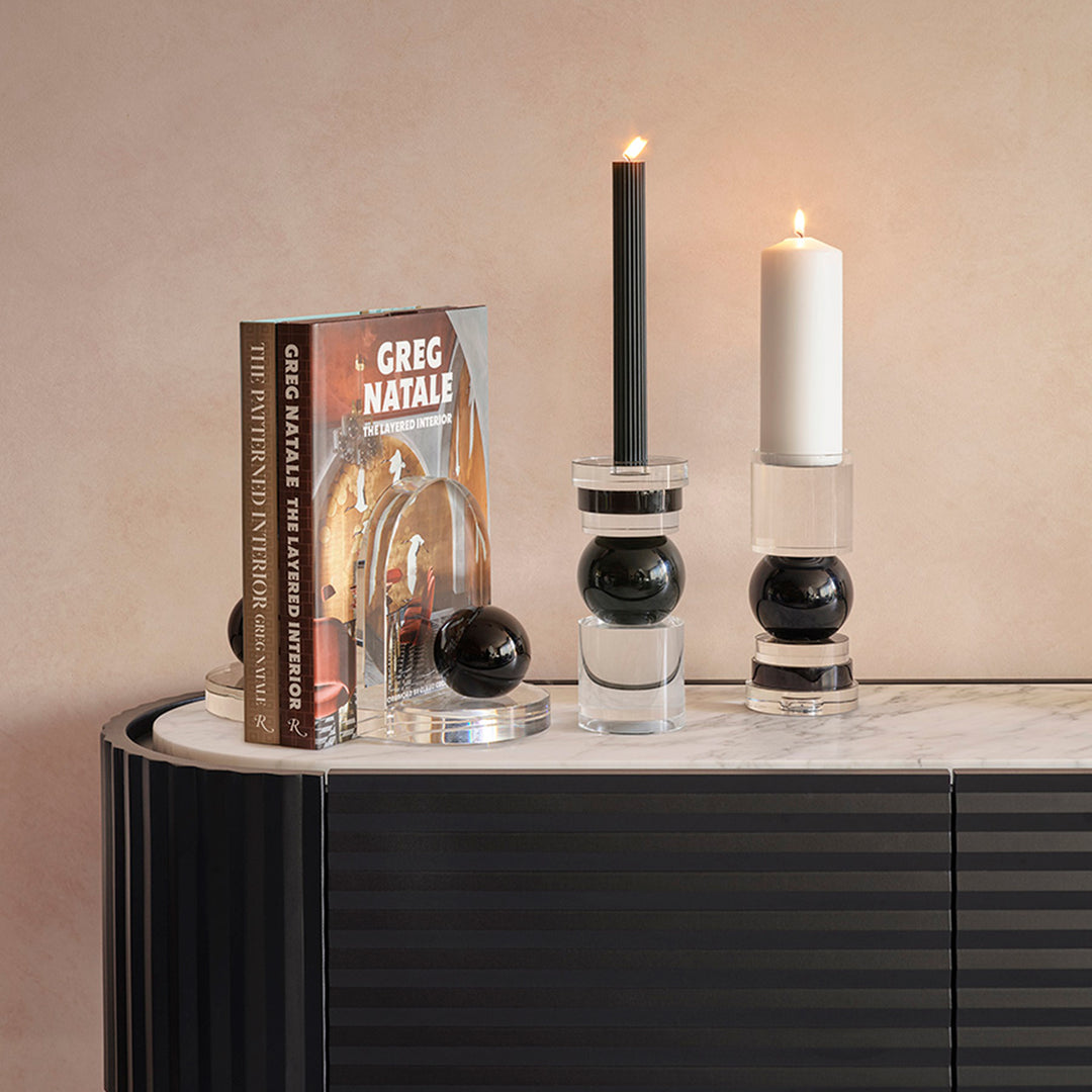 greg natale | blitz crystal bookend set - DC