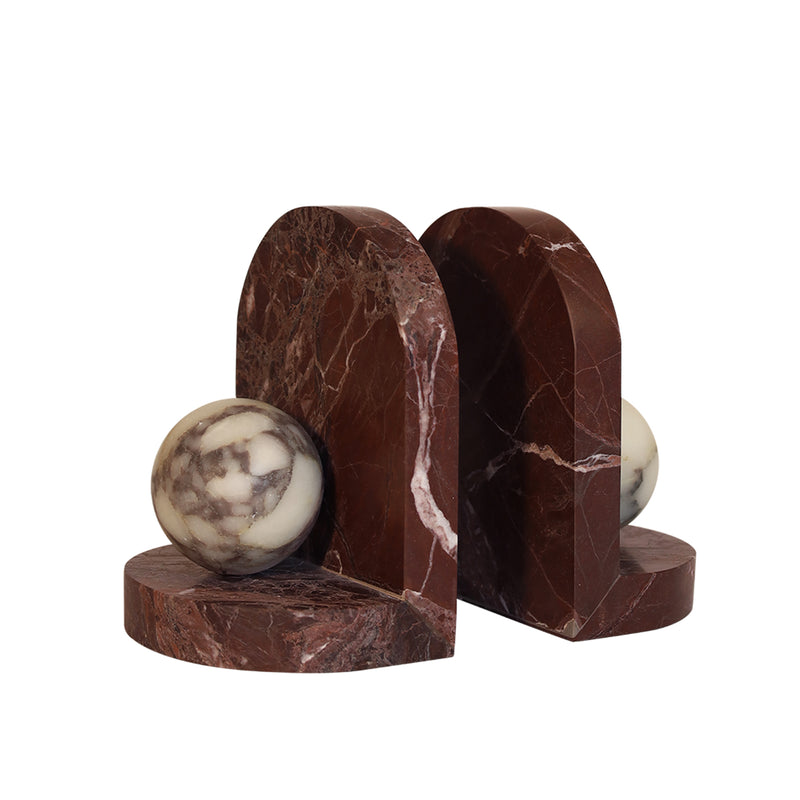 greg natale | blitz marble bookend set | merlot + viola