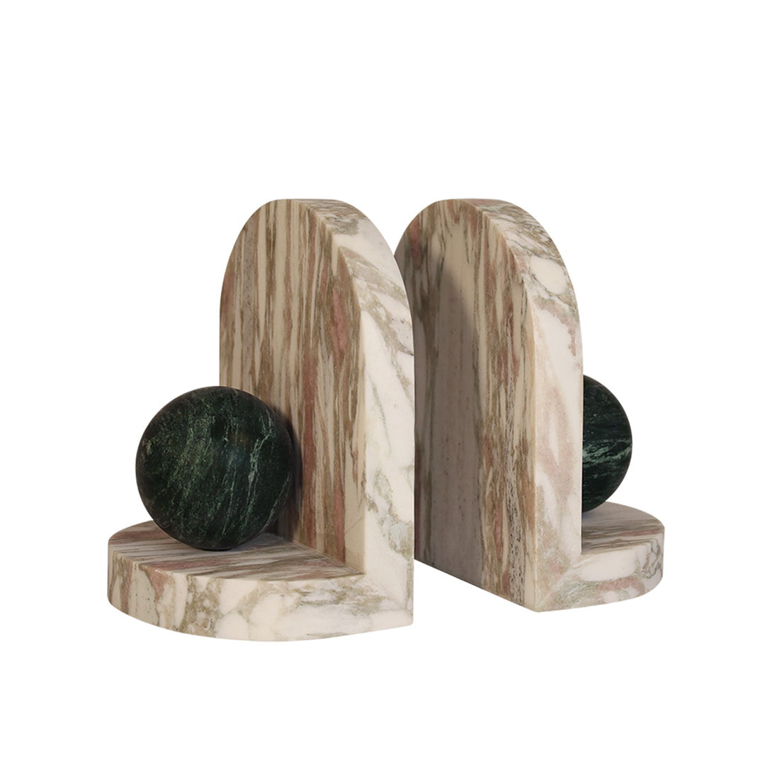 greg natale | blitz marble bookend set | verde + rose
